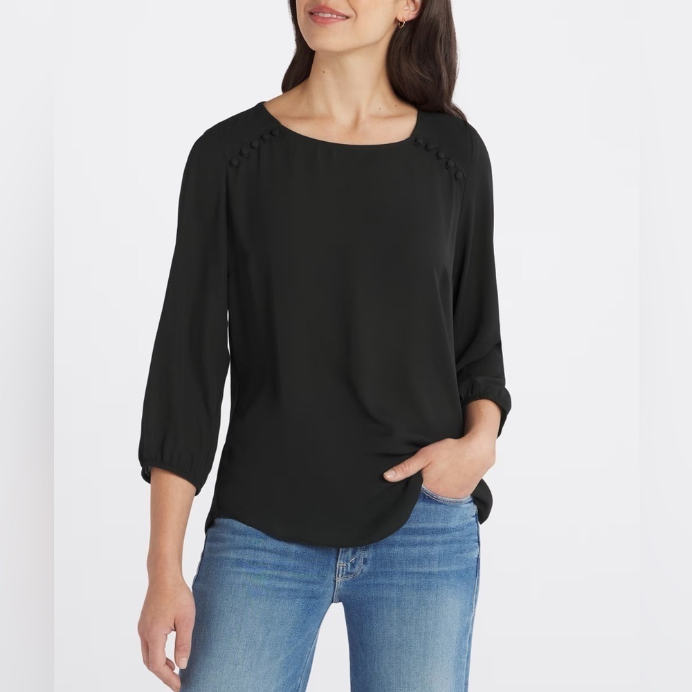 Fortune + Ivy women’s black top size small